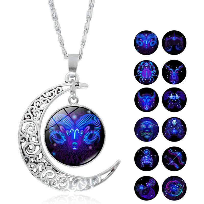 Twelve constellation Aries necklace