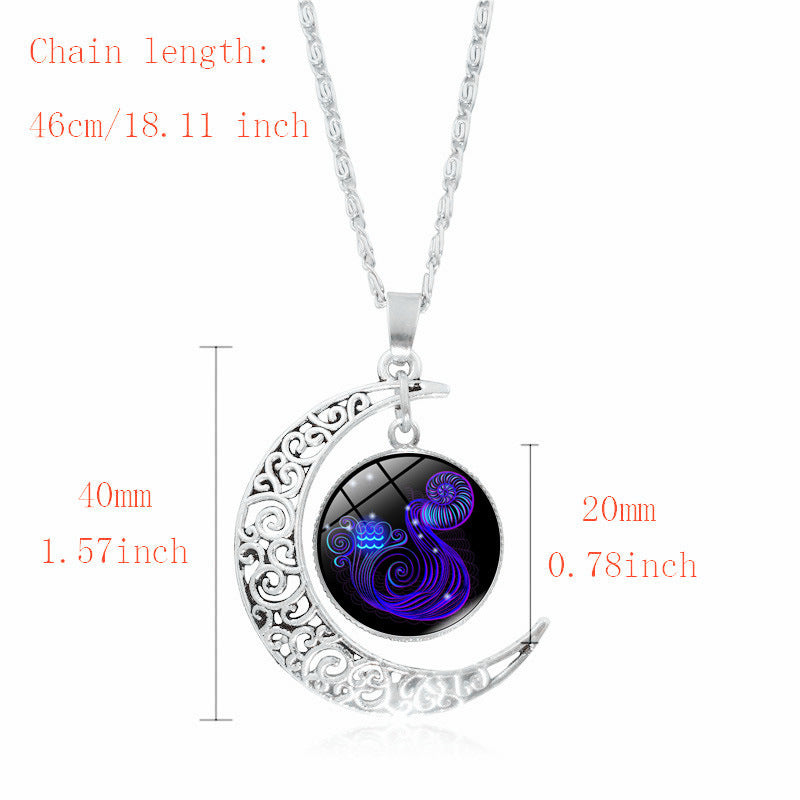 Twelve constellation Aries necklace