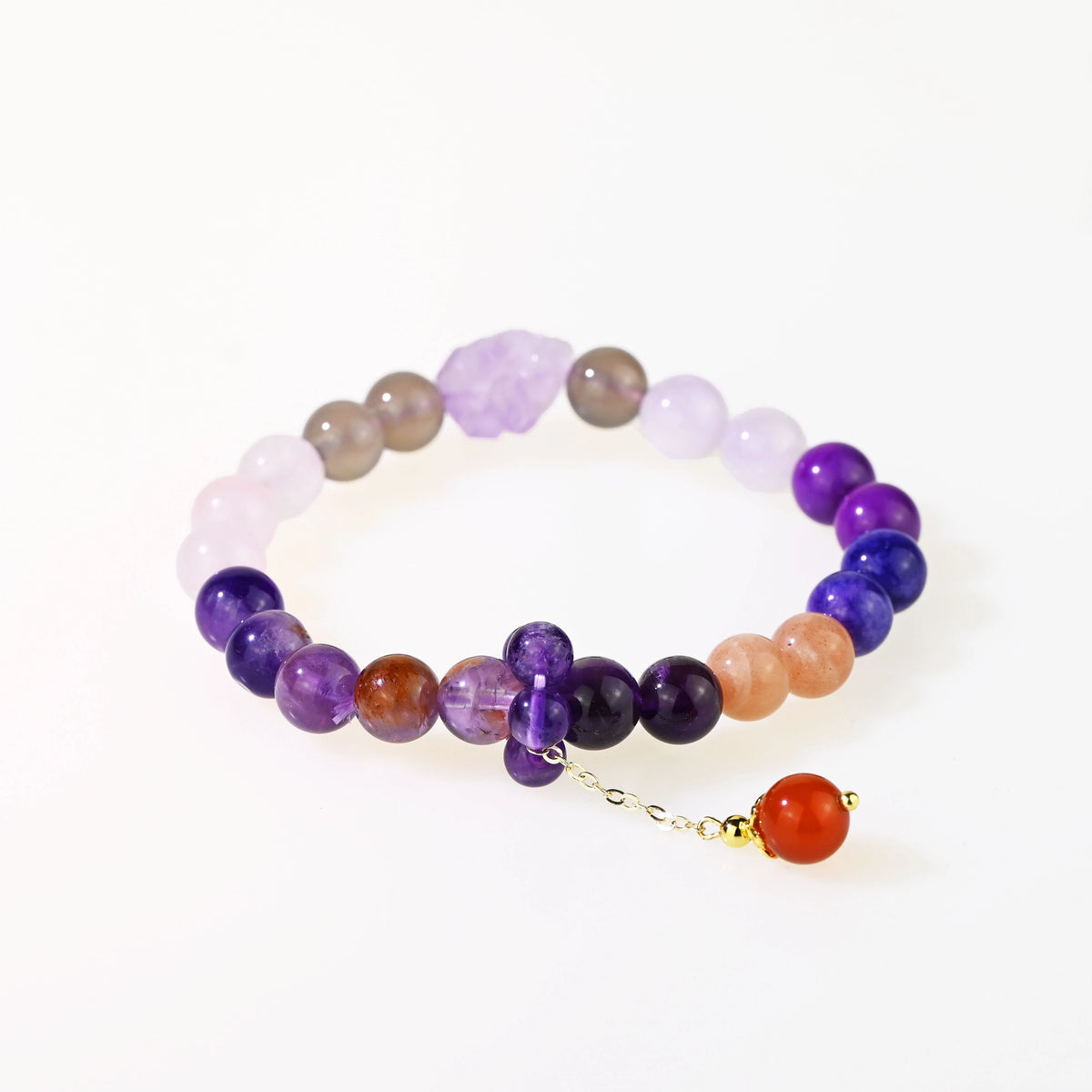 Nine Purple Crystal Treasure Bracelet with Diverse Phenomena