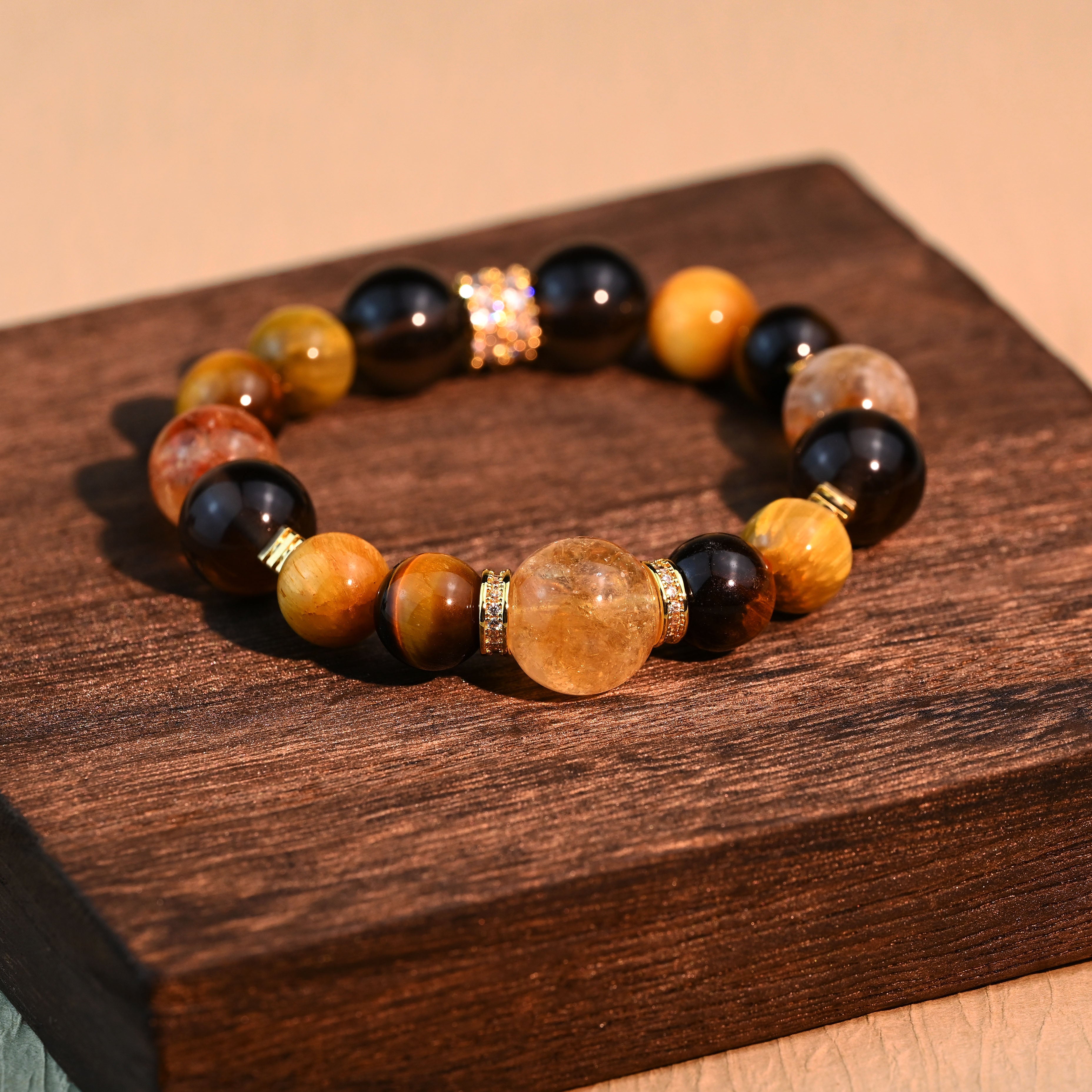 Yellow Crystal Fortune-Enhancing Bracelet for Abundant Blessings