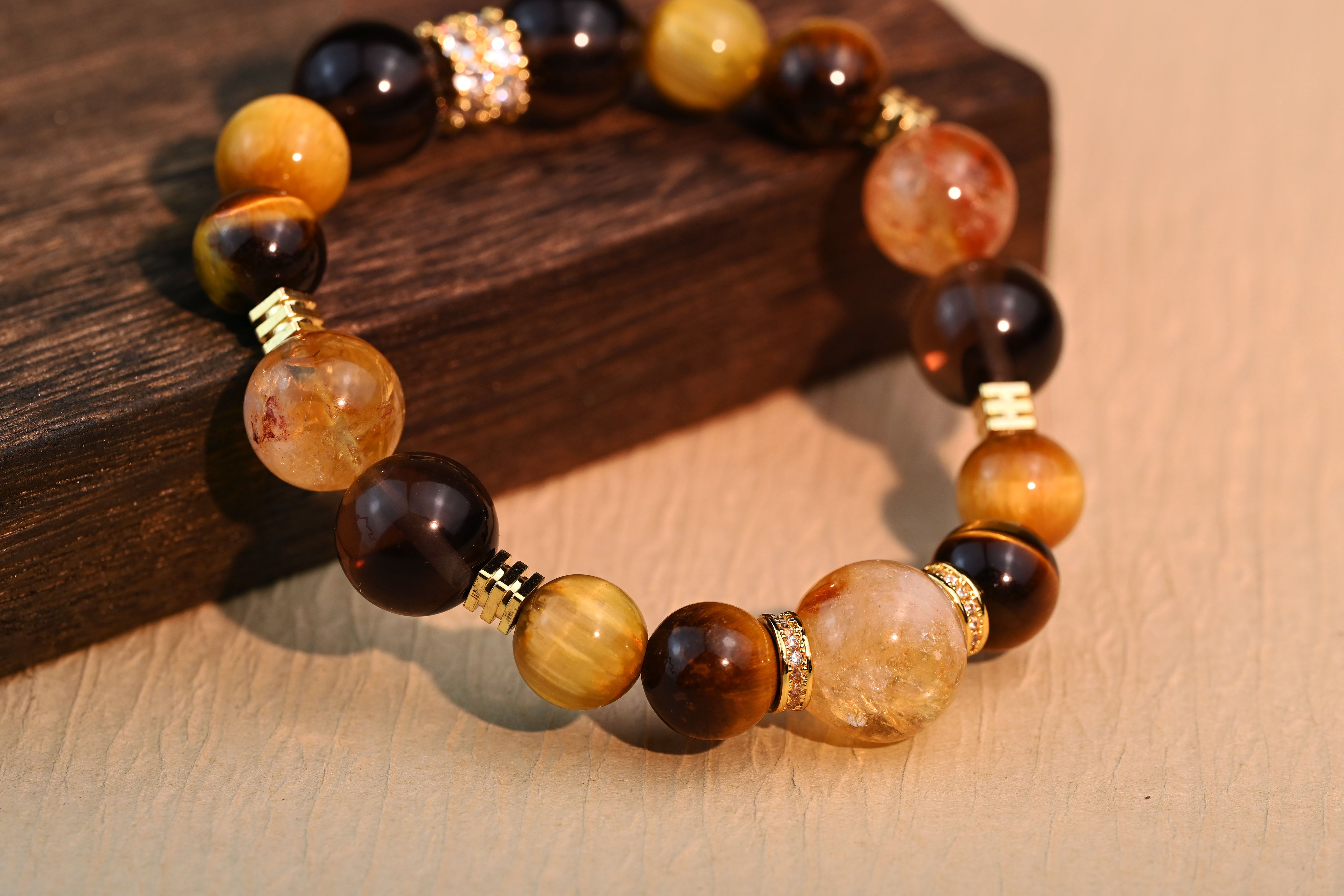 Yellow Crystal Fortune-Enhancing Bracelet for Abundant Blessings