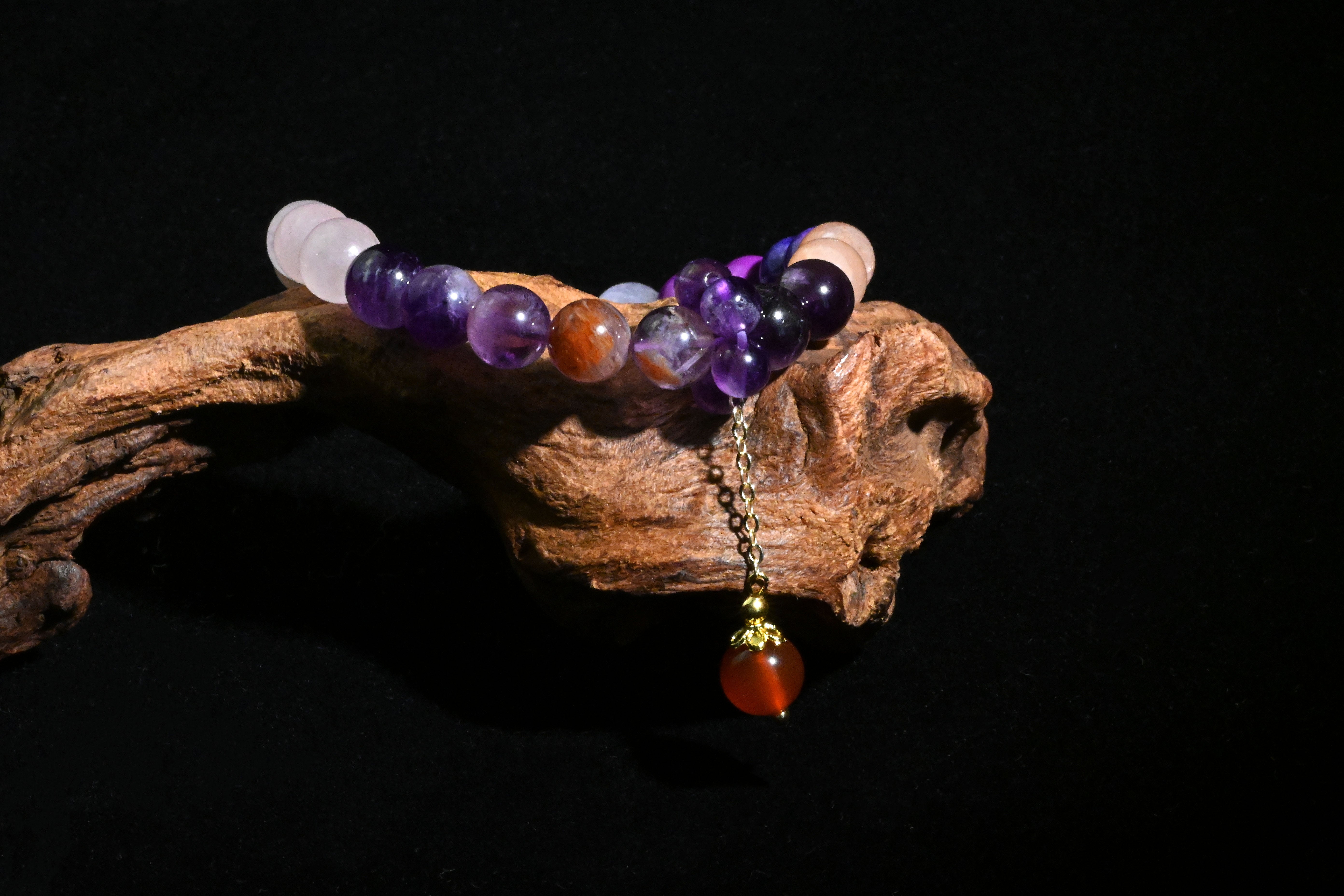 Nine Purple Crystal Treasure Bracelet with Diverse Phenomena