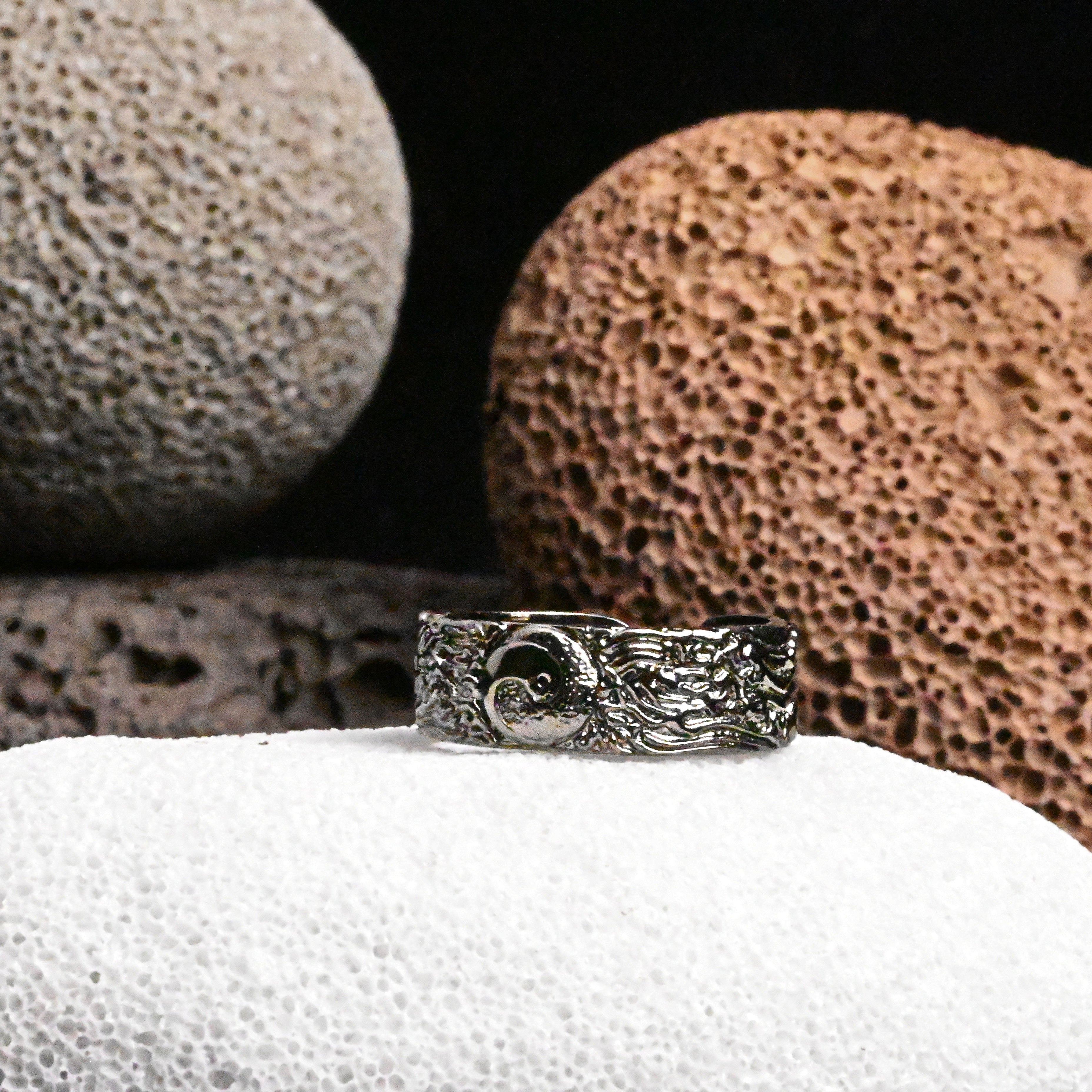 The Dao of Nature Meditation Ring with Tai Chi Charm