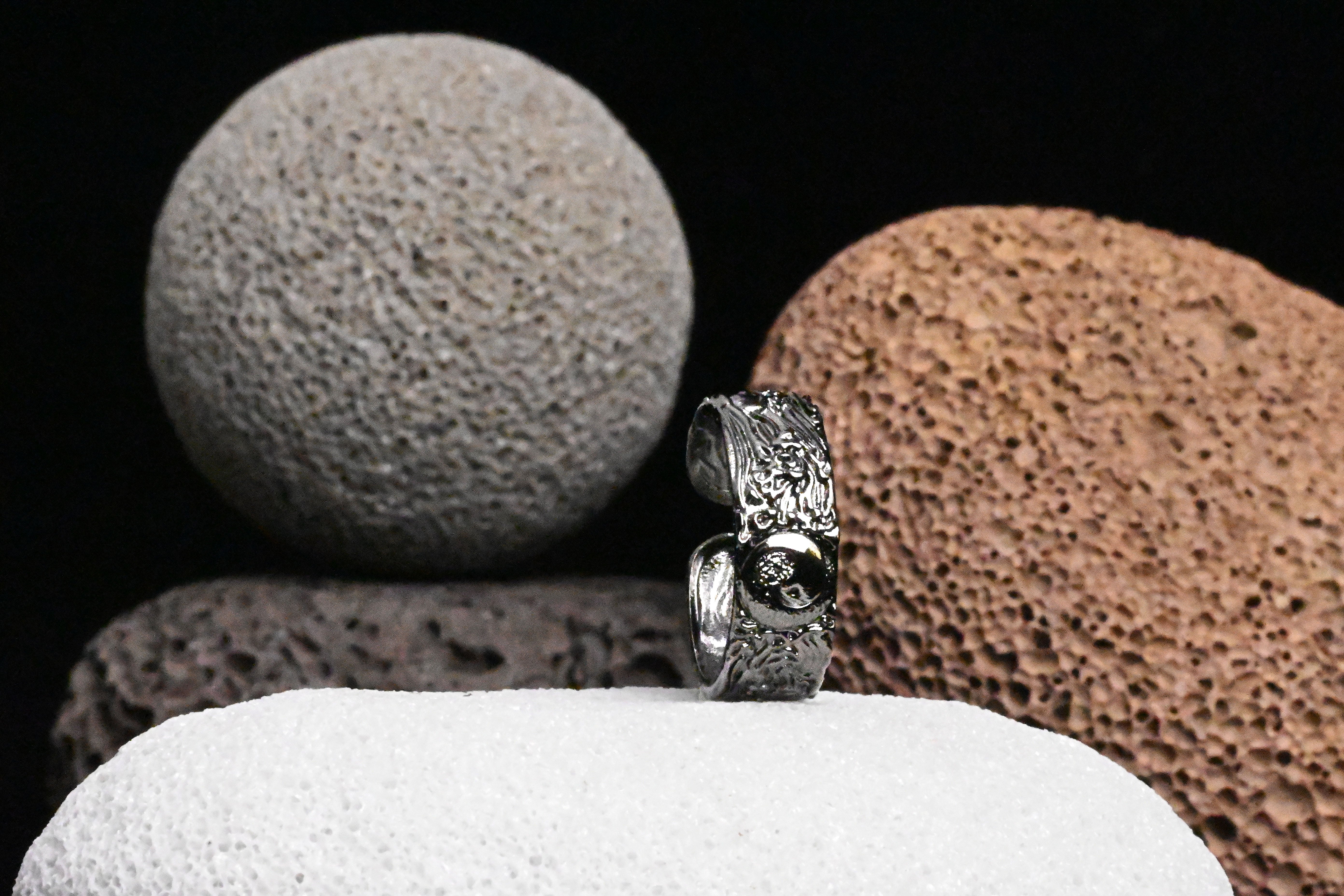 The Dao of Nature Meditation Ring with Tai Chi Charm