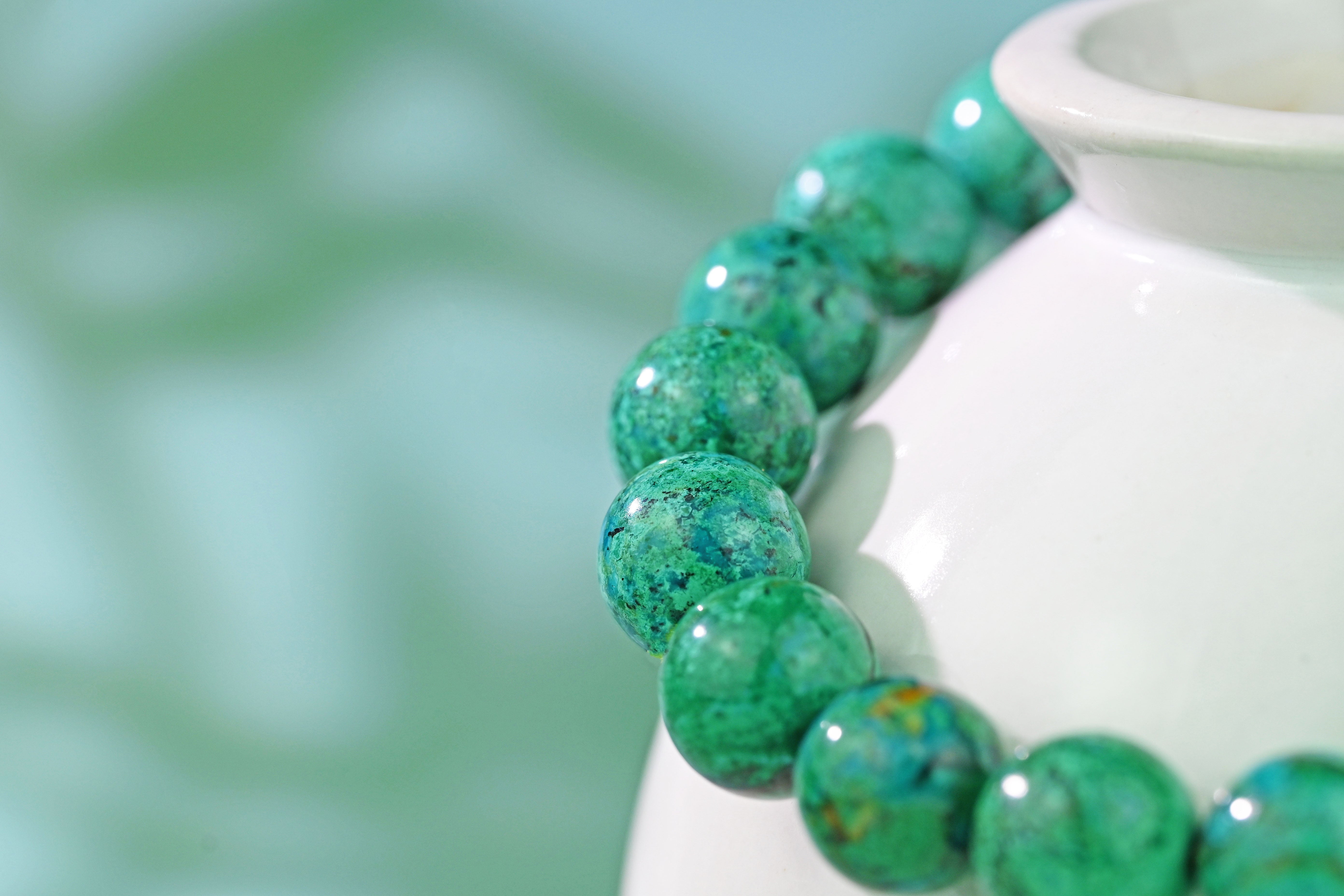 The Natural Green Phoenix Bead Bracelet