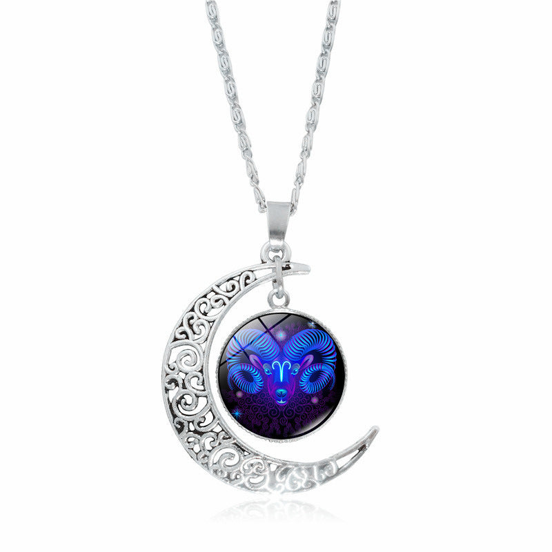 Twelve constellation Aries necklace