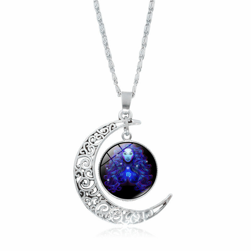 Twelve constellation Pisces necklace